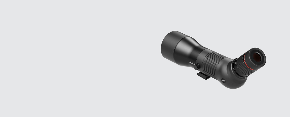 Kite Optics KSP 80 HD2 spotting scope with 25-50x WA zoom eyepiece attached