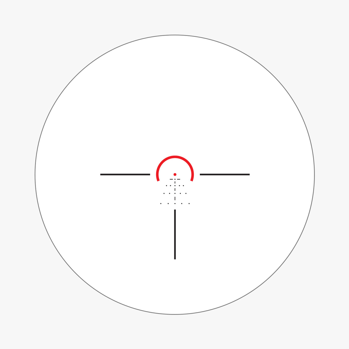 ATSR4 SFP IR MOA reticle pattern for Athlon Midas BTR Gen2 showing illuminated center dot, BDC holdovers, and wind dots