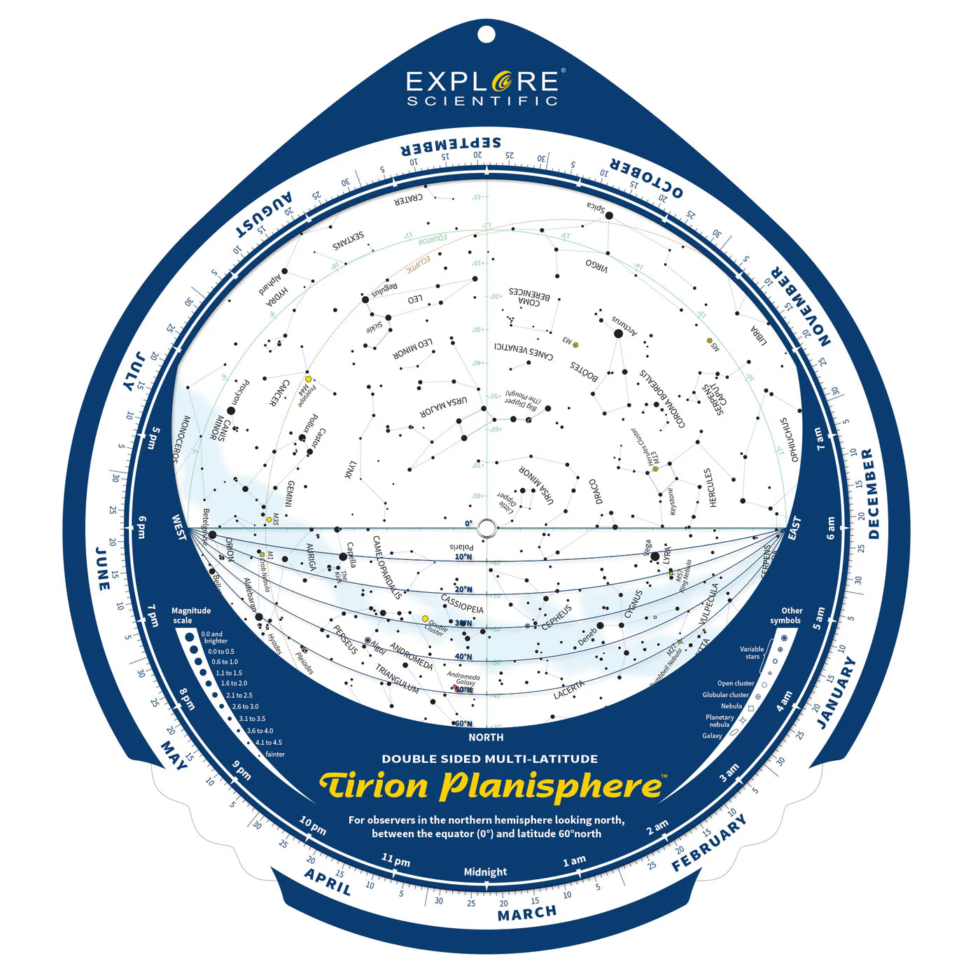Tirion Double-Sided Multi-Latitude Planisphere | ES-TPS018 | 8118030305346