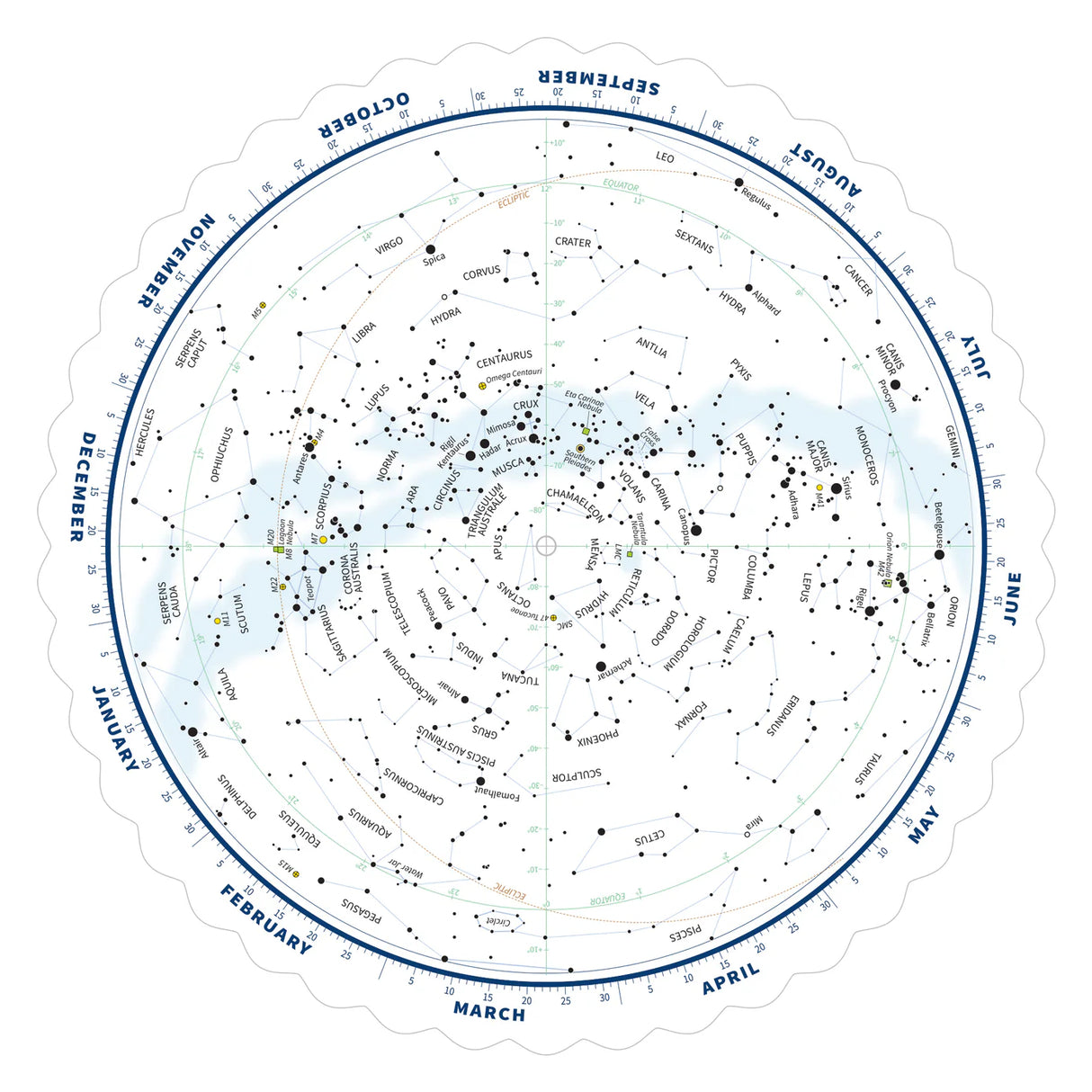 Tirion Double-Sided Multi-Latitude Planisphere | ES-TPS018 | 8118030305346