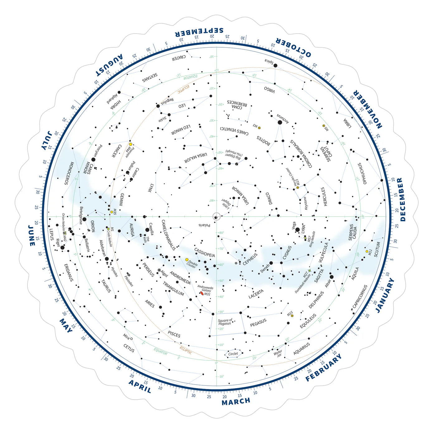 Tirion Double-Sided Multi-Latitude Planisphere | ES-TPS018 | 8118030305346