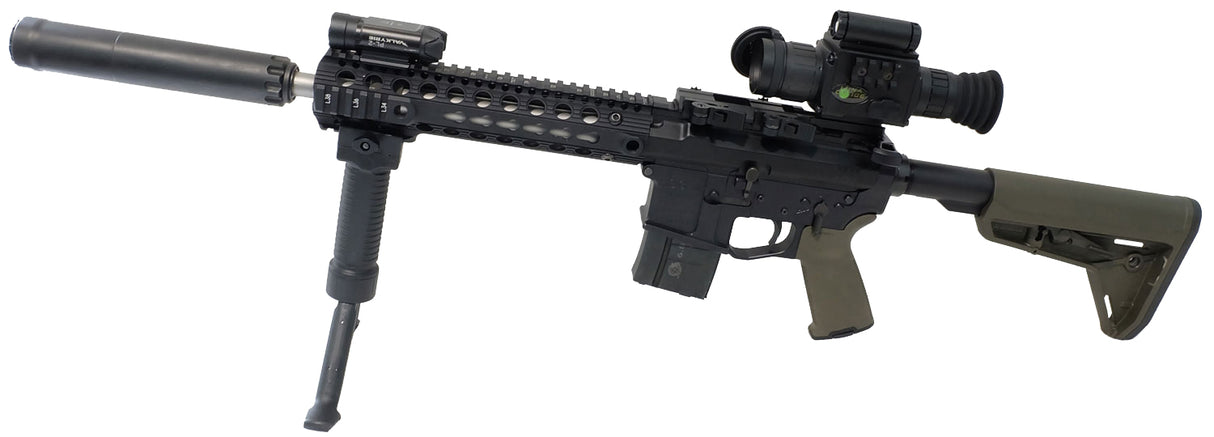 Luna Optics QE-RS35 Quantum Elite riflescope — top view showing turrets and controls