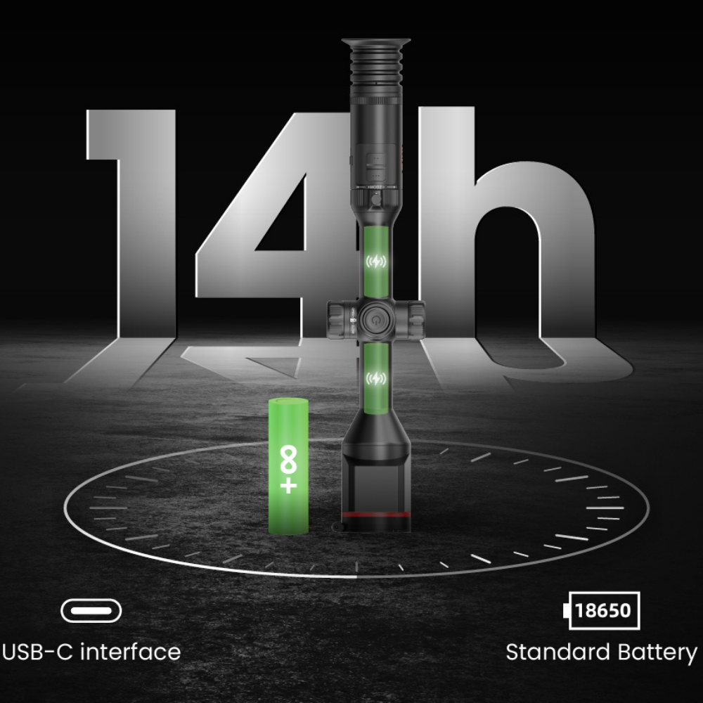 Guide TU650M thermal riflescope mounted view