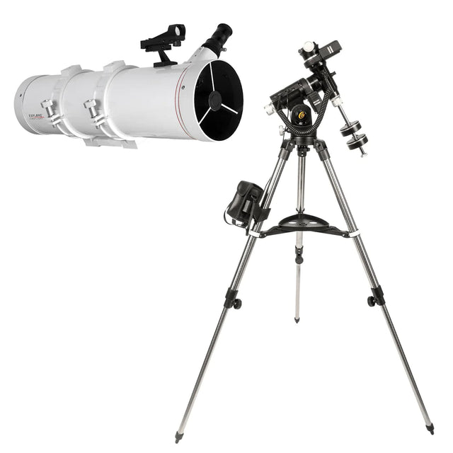 Explore FirstLight 130mm f/4.6 Newtonian Telescope with iEXOS-100 PMC-Eight Equatorial Tracker System | FL-N130600-IEXOS | 811803034570