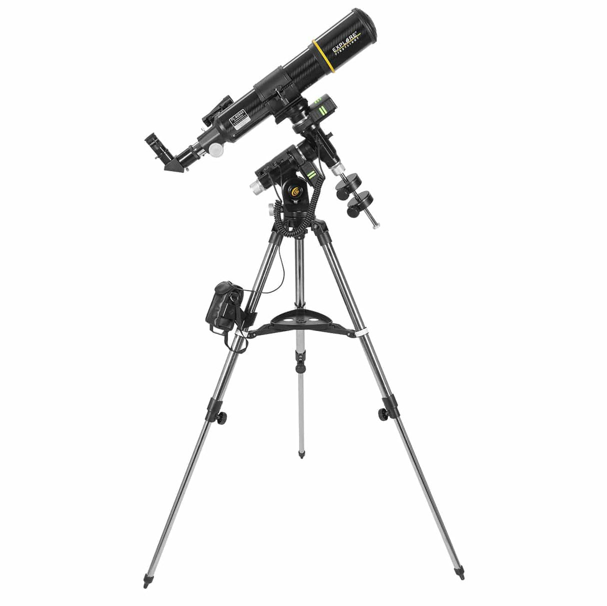 Explore FirstLight 80mm f/8 Carbon Fiber Refractor Telescope Go-To Tracker Combo with Solar Filter | ES-FLAR80640CF-IEXOS | 811803035560