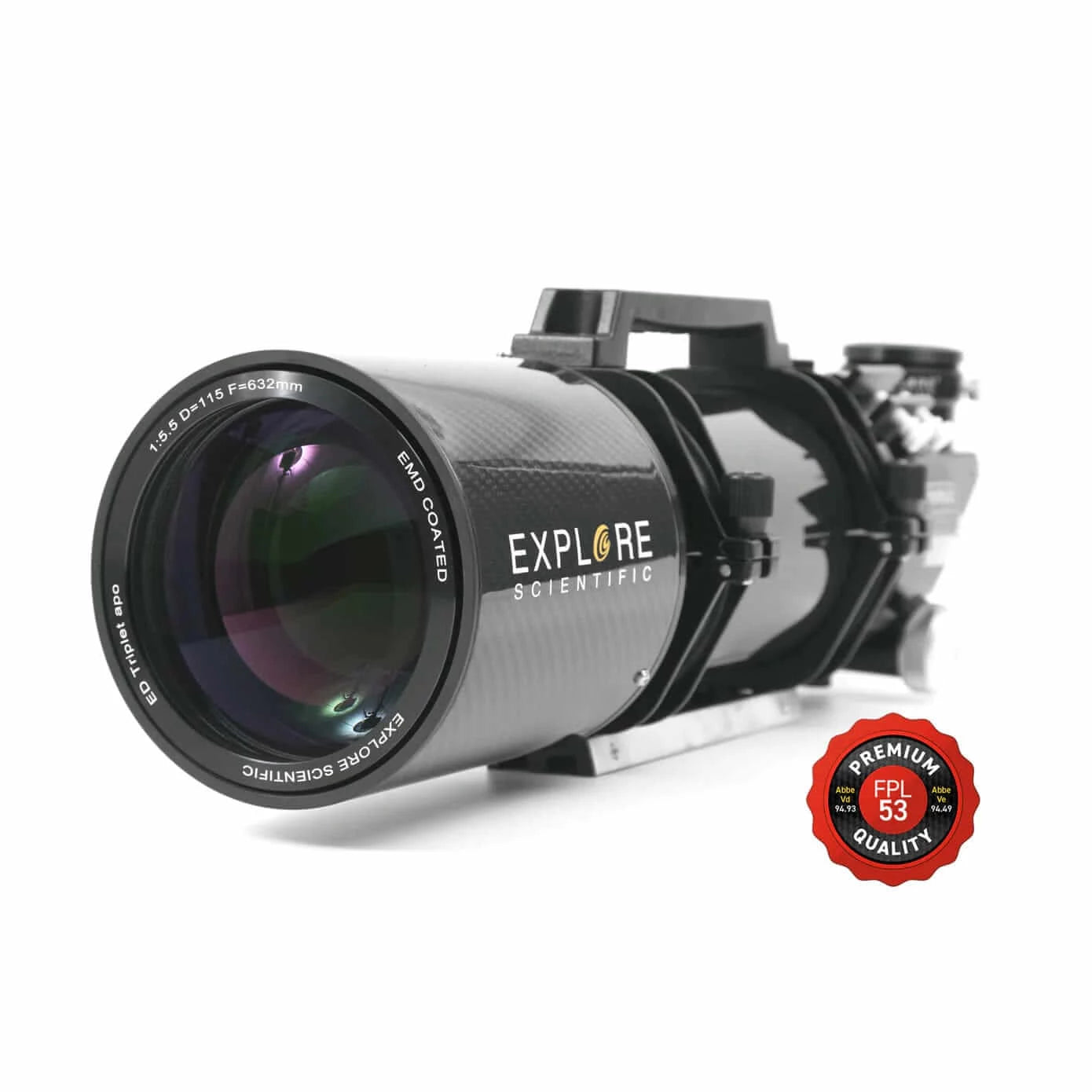 Explore Scientific ED115 FPL53 115mm f/5.5 Triplet Carbon Fiber Refractor | FPL53-115CF-01 | 812257017638
