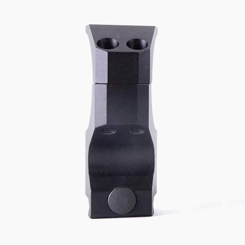 Side view of Athlon Precision Tac scope ring showing the single-nut base with recoil lug cross-bolt and Picatinny rail interface