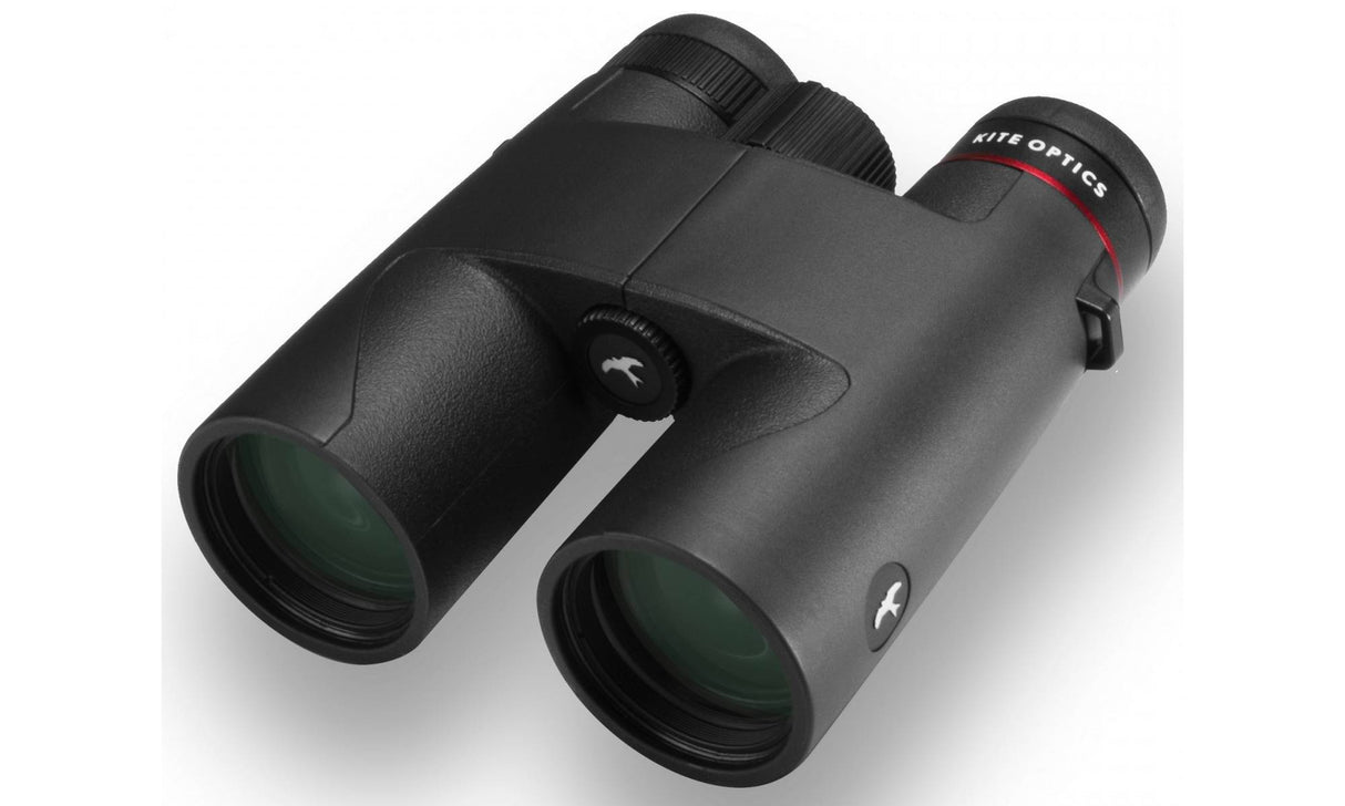 Kite Optics Lynx HD+ 8x42 binoculars showing 42mm objective lenses with multi-coated optics