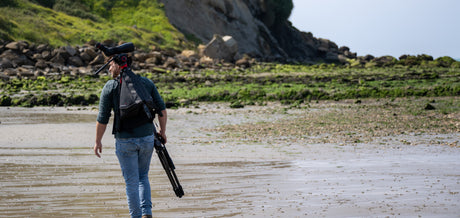 Close-up of Kite Optics KSP 80 HD2 objective lens and rubber armor detail