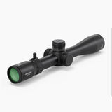 Athlon Ares HLR 2.5-15x42 riflescope eyepiece side showing magnification ring, throw lever, and capped windage turret