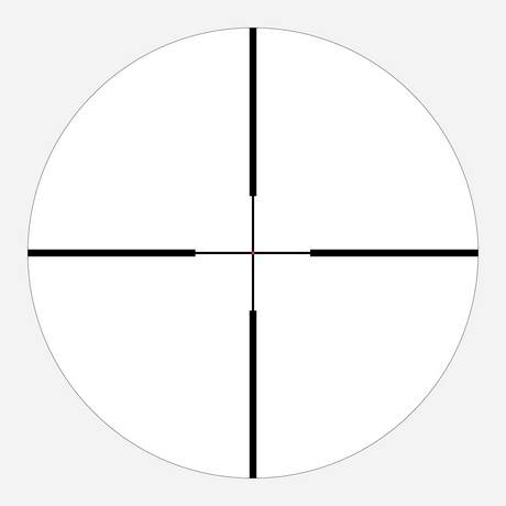 AHMC1 Fiber Dot MOA reticle pattern for Athlon Ares HLR showing illuminated center dot and MOA hash marks
