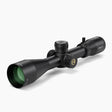 Athlon Ares HLR 4-24x50 MIL riflescope front three-quarter view showing 50mm objective, side parallax knob, and MIL turrets
