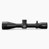 Athlon Ares HLR 4-24x50 MIL riflescope top-down view showing elevation turret, side parallax focus, and 30mm tube