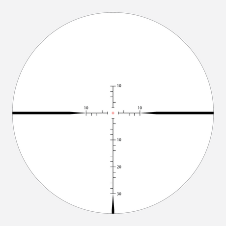APLR-H2 SFP IR MOA reticle diagram showing holdover and windage references