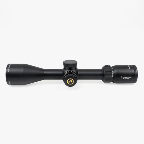 Athlon Argos HMR BDC 600A IR 2-12x42 side profile showing full length of the compact 11.8 inch scope body