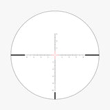 APRS8 SFP IR MIL reticle view showing illuminated 2 MIL span center with floating dot and 0.2 MIL hash marks