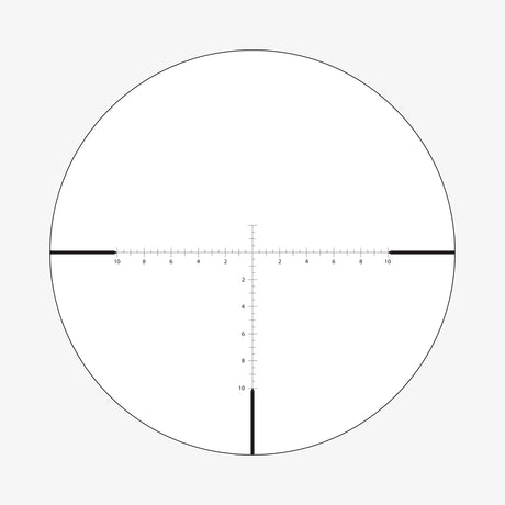 BLR2 SFP MOA reticle diagram showing fine crosshair with 0.5 MOA hash marks and 0.075 MOA center opening