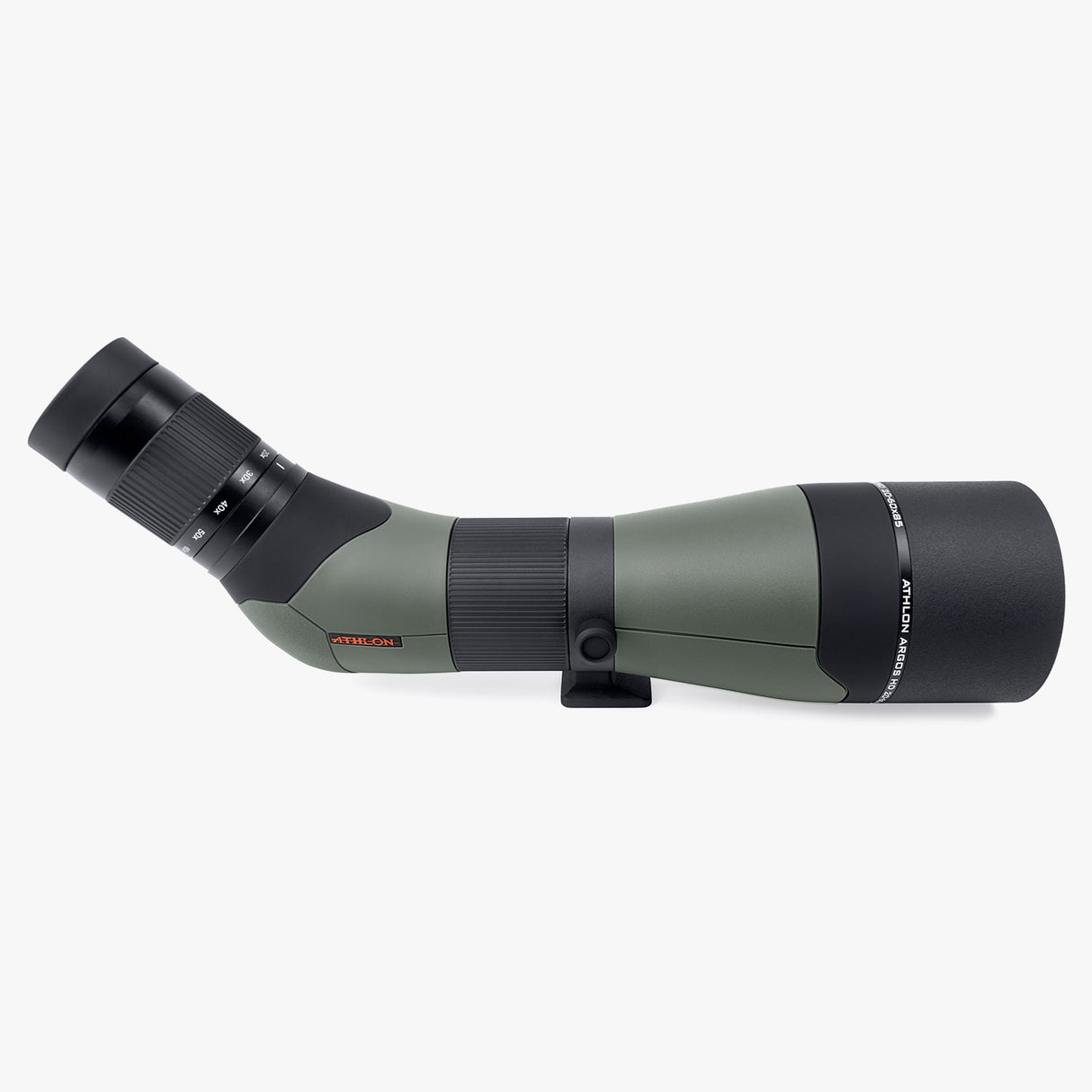 Athlon Argos HD 20-60x85 45-degree side profile showing 85mm objective lens and mounting collar