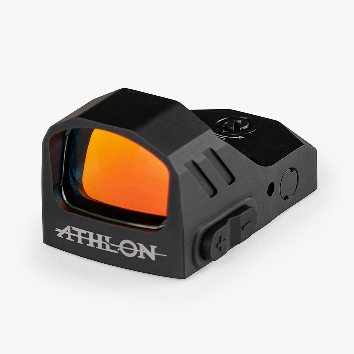 Athlon Midas Flash 3 MOA red dot sight front angle view showing open emitter window and RMR-style footprint