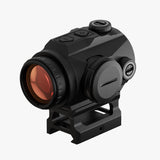 Athlon Midas Flare 1x prism scope rear angle view showing fast focus eyepiece and illumination controls