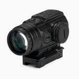 Athlon Midas Flare 3x prism scope rear isometric view showing fast focus ring and illumination controls
