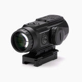 Athlon Midas Flare 5x prism scope rear isometric view showing fast focus ring and illumination controls