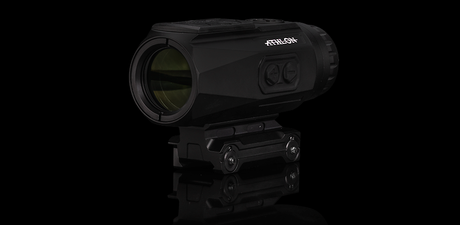 Athlon Midas Flare 5x prism scope showing lens reflections from fully multi-coated optics