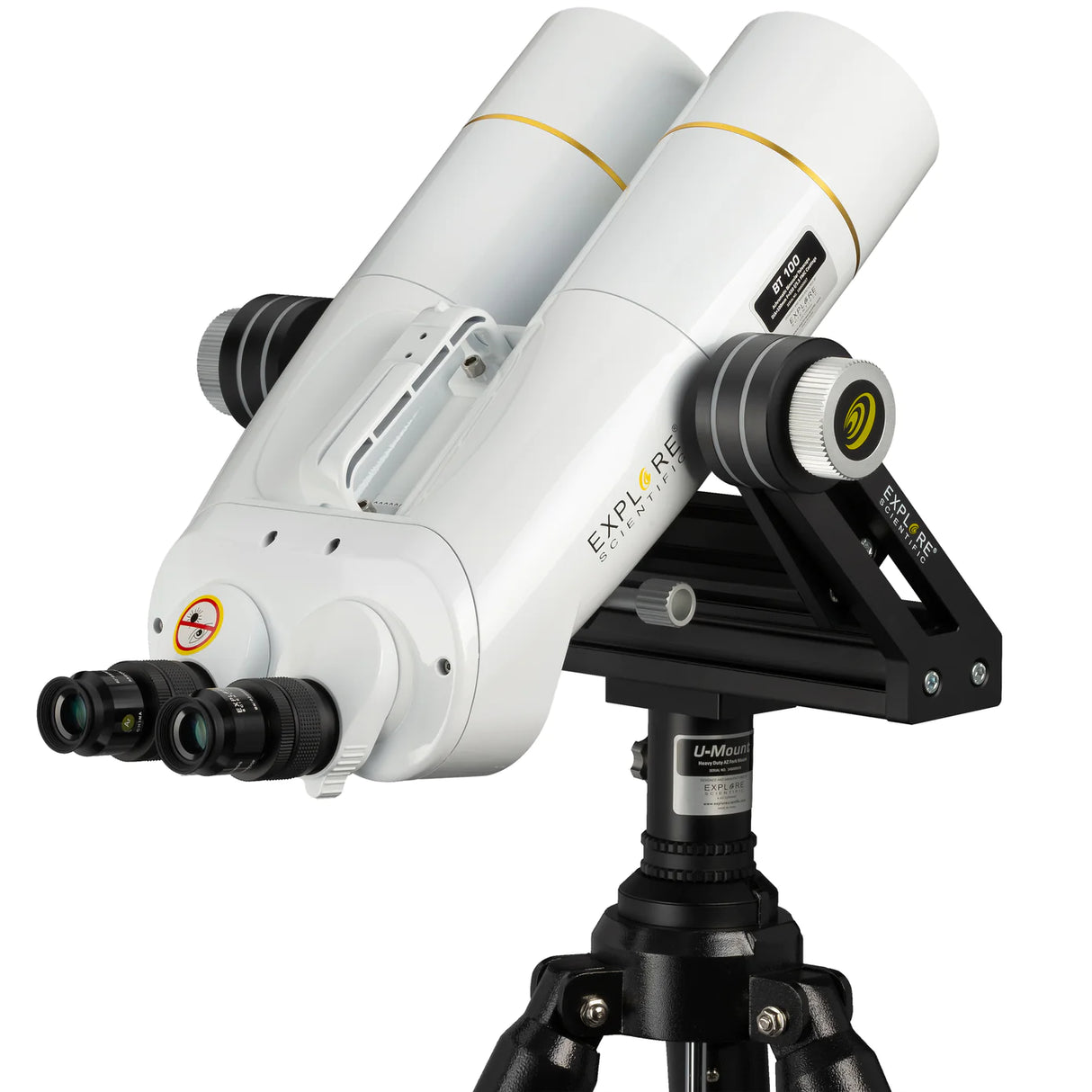 Explore Scientific BT-100 SF Large Binoculars with 62 Degree LER Eyepieces | 01-14220 | 811803033948