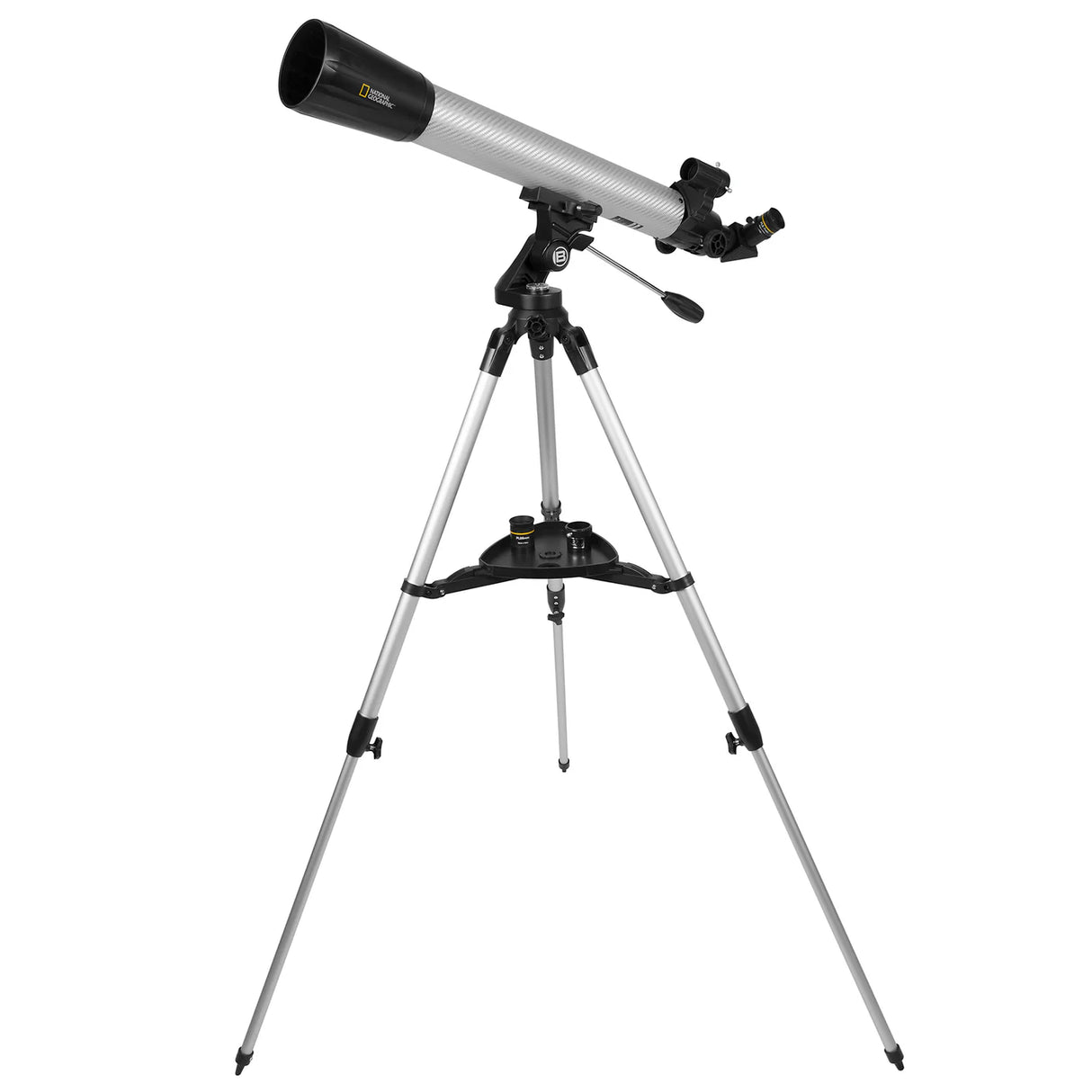 National Geographic 70mm Silver Carbon Fiber Refractor Telescope | 80-40071CF | 8122570144150