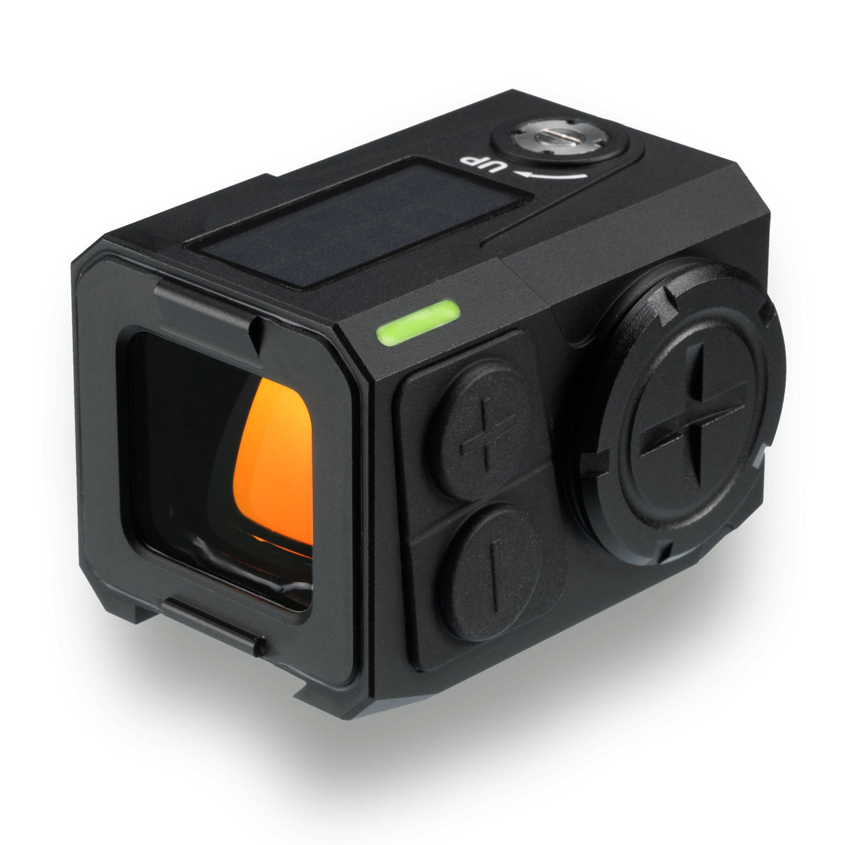 Alpen Argus LT 1x20 red dot sight paired with the included high mount showing adapter base and Torx hardware