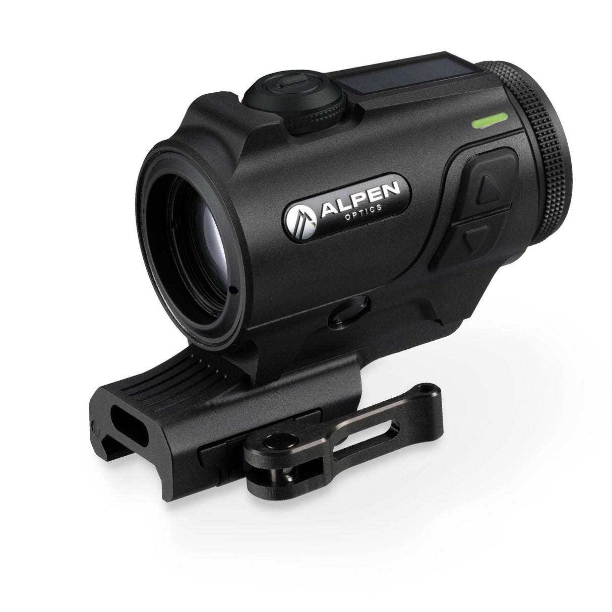 Alpen Nevada LT 3x24 prism scope rear view showing the adjustable diopter eyepiece and ocular lens