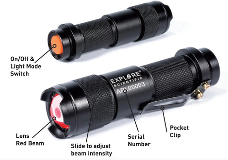 Explore Scientific Astro R-Lite Red Flashlight | ES-FL1001 | 8118030301140