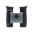 Steiner BluHorizons 10x26 compact binocular, front view showing the silver AutoBright body and BluHorizons 10x26 marking