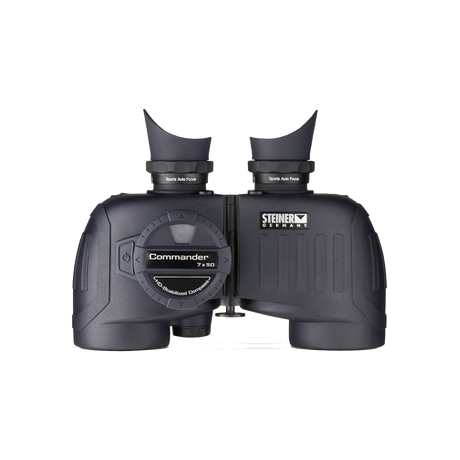 Steiner Commander 7x50c marine binocular with illuminated HD-Stabilized compass, front view