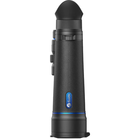 Guide DN70M 2.0 binocular shown with included neck strap and carry accessories