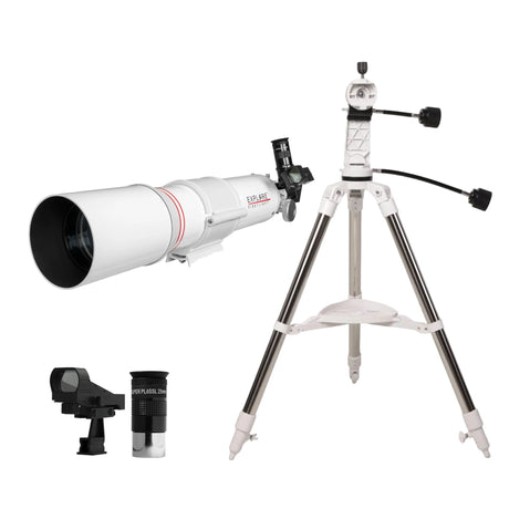FirstLight 80mm refractor and Sidara Nano package: tube, Nano mount on tripod, red dot finder and eyepiece
