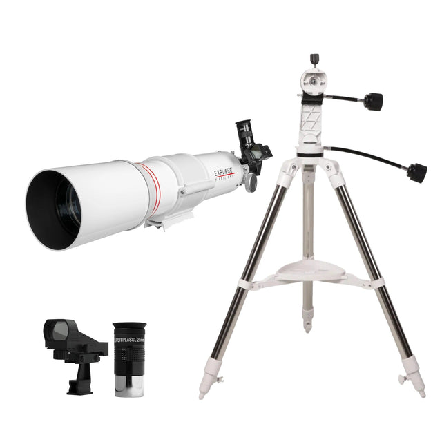 FirstLight 80mm refractor and Sidara Nano package: tube, Nano mount on tripod, red dot finder and eyepiece