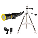 FirstLight 80mm Carbon Fiber package: tube with solar filter fitted, Sidara Nano mount, red dot finder, eyepiece