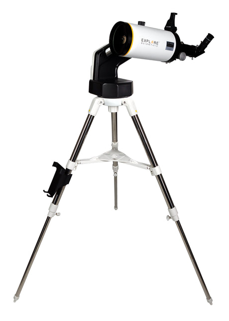 Sidara Pro 127 package from the tube side: Maksutov-Cassegrain on the Sidara Pro GoTo mount and tripod
