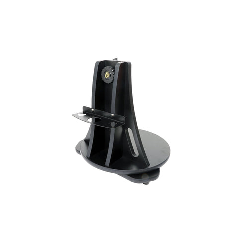 Pre-assembled tabletop Dobsonian mount for the 6-inch reflector, with the eyepiece rack attached