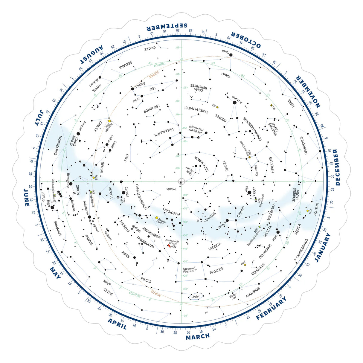 Tirion Double-Sided Multi-Latitude Planisphere | ES-TPS018 | 8118030305346