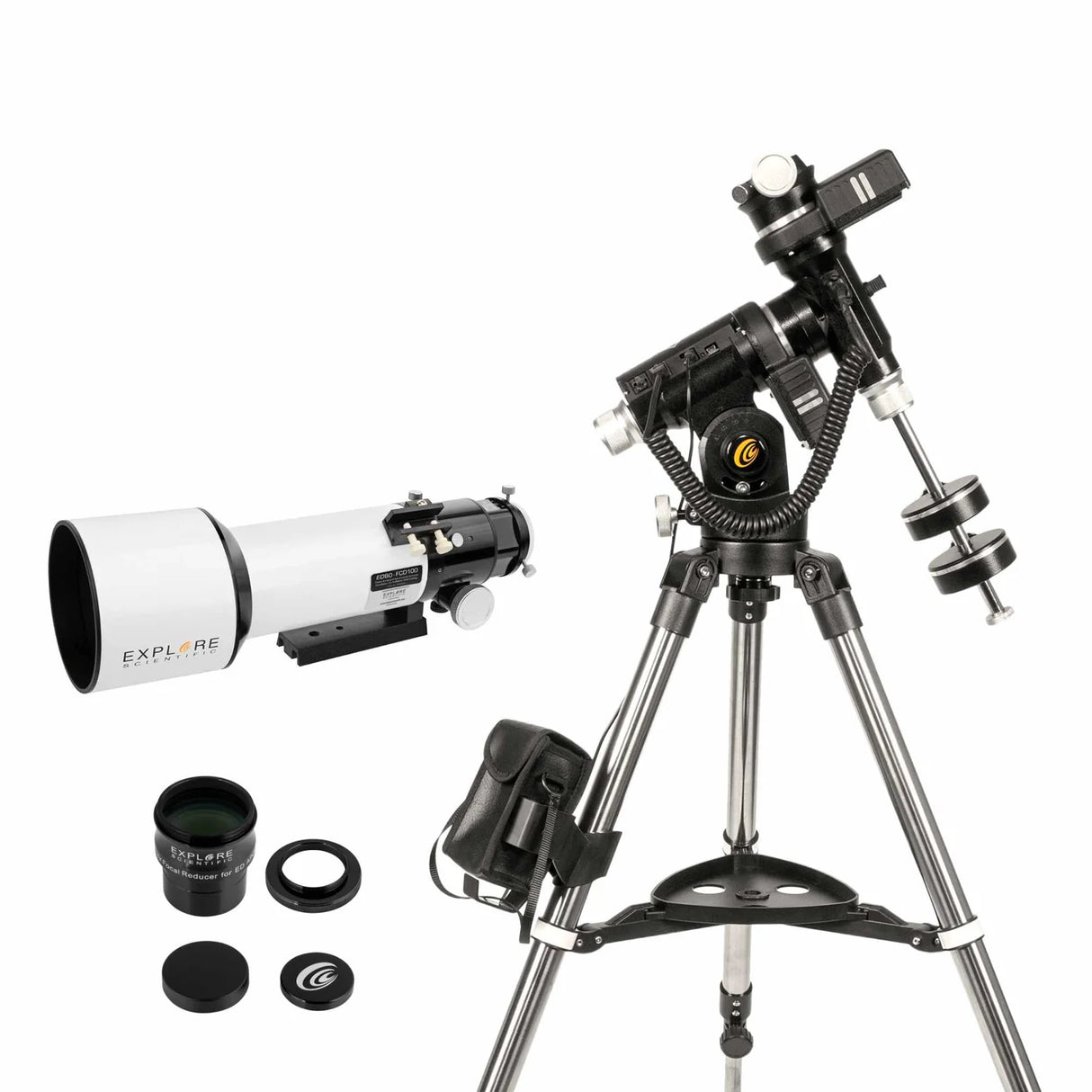 Explore Scientific ED80 80mm f/6 FCD100 Triplet Refractor Telescope Astrophotography Package