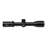 Alpen Kodiak 4-16x44 catalog image showing the scope with included flip-open lens covers mounted