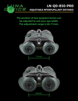 Luna Optics Quantum Digital 6-36x50 Day/Night Vision Binocular with Integrated 1635 yds Laser Rangefinder