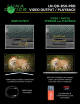 Luna Optics Quantum Digital 6-36x50 Day/Night Vision Binocular with Integrated 1635 yds Laser Rangefinder