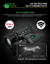 Luna Optics Quantum Digital 6-36x50 Day/Night Vision Binocular with Integrated 1635 yds Laser Rangefinder