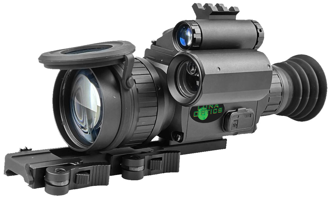 Luna Optics QE-RS50-LRF Quantum Elite 4K 6-36x50 day/night vision riflescope with integrated laser rangefinder — front view