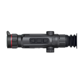 Guide Nova N425 thermal riflescope three-quarter view showing the magnesium alloy housing and integrated controls