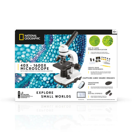 National Geographic 40x-1600x Microscope with USB Eyepiece | 80-20201 | 8118030342594