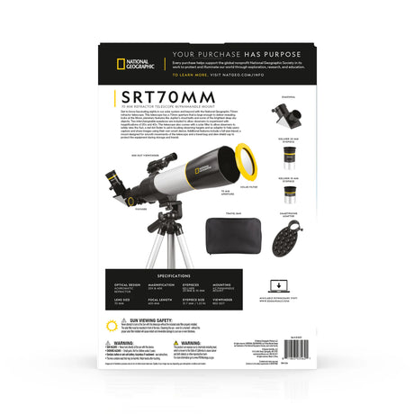 National Geographic SRT70MM 70mm Refractor Telescope | 80-50072 | 811803035621